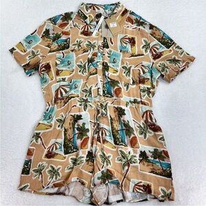 Tropical Print Women's Romper